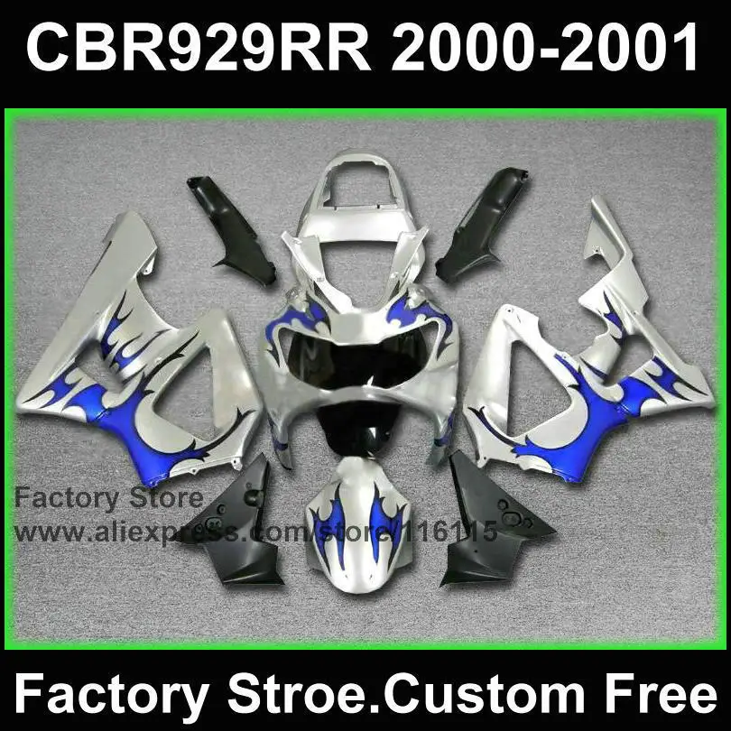 Custom ABS Motorcycle fairing kits for HONDA CBR 929 fairings 2000 2001