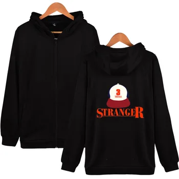 

Moletom Season 3 Stranger Things Zip Up Women/Men Hoodies Sweatshirts Hip Hop Long Sleeve Hooded Zipper Jacket Male Tracksuit