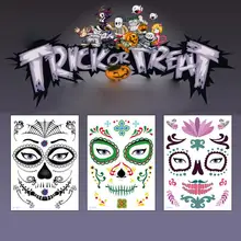Тема Хэллоуин водонепроницаемый экологический ужас гримаса Смешные татуировки наклейки Особенности 8,16