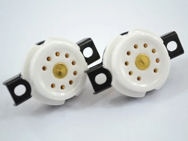 Керамический 9 контактов ламповая панель для Amp 9pin костюм для 12AX7/U7/X7/6922/EL84 10 штук