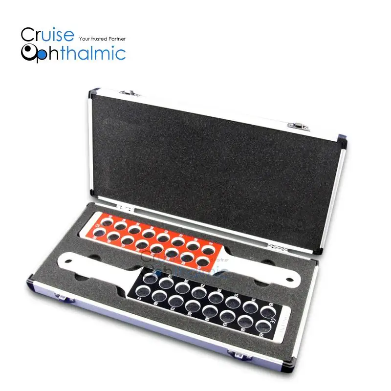 

Optical Ophthalmic Retinoscopy Rack Set Plastic 2 Pad 32 Diopters Optional Aluminium Case | Glasses Lenses