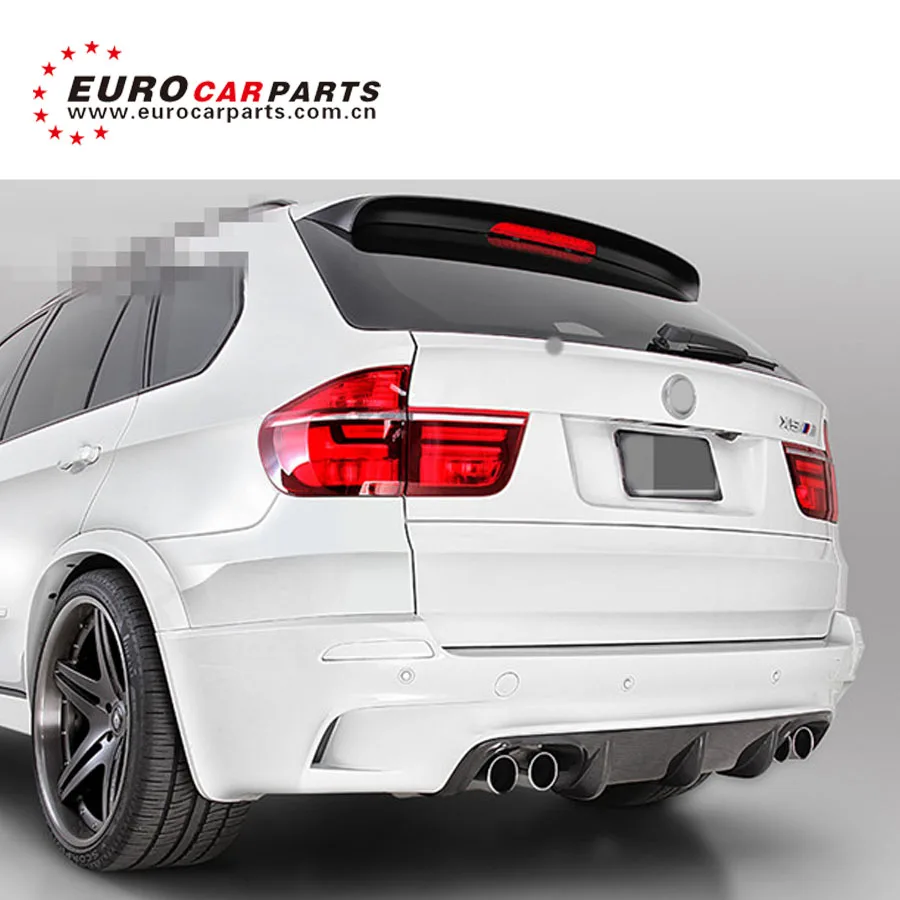 X5M E70 углерода finber диффузор для X5 E70 2009-2013 год, чтобы V-style carbon задний бампер спойлер задний