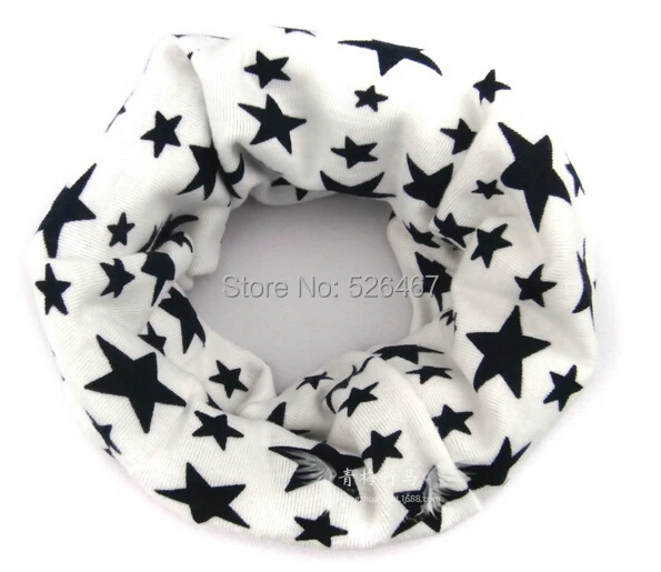 Детские наружные шарфы, многофункциональное теплое волшебное кольцо для банданы, небесно-голубой шарф со звездами 1