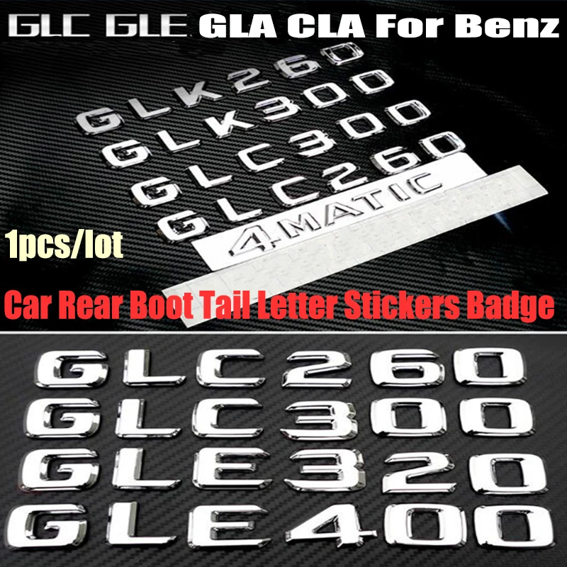 1 шт. автомобильная наклейка эмблема для Mercedes Benz GLC GLK GLE GLA CLA 260 300 320 400|Наклейки на