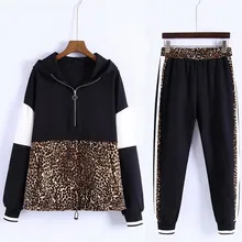 Women Tracksuit Two Piece Clothing Set Patchwork Hoodie Sweatshirt Long Pant Jogger Outfit Set Female Sweat Suit Women Tracksuit Two Piece Clothing Set Patchwork Hoodie Sweatshirt Long Pant Jogger Outfit Set Female Sweat Suit