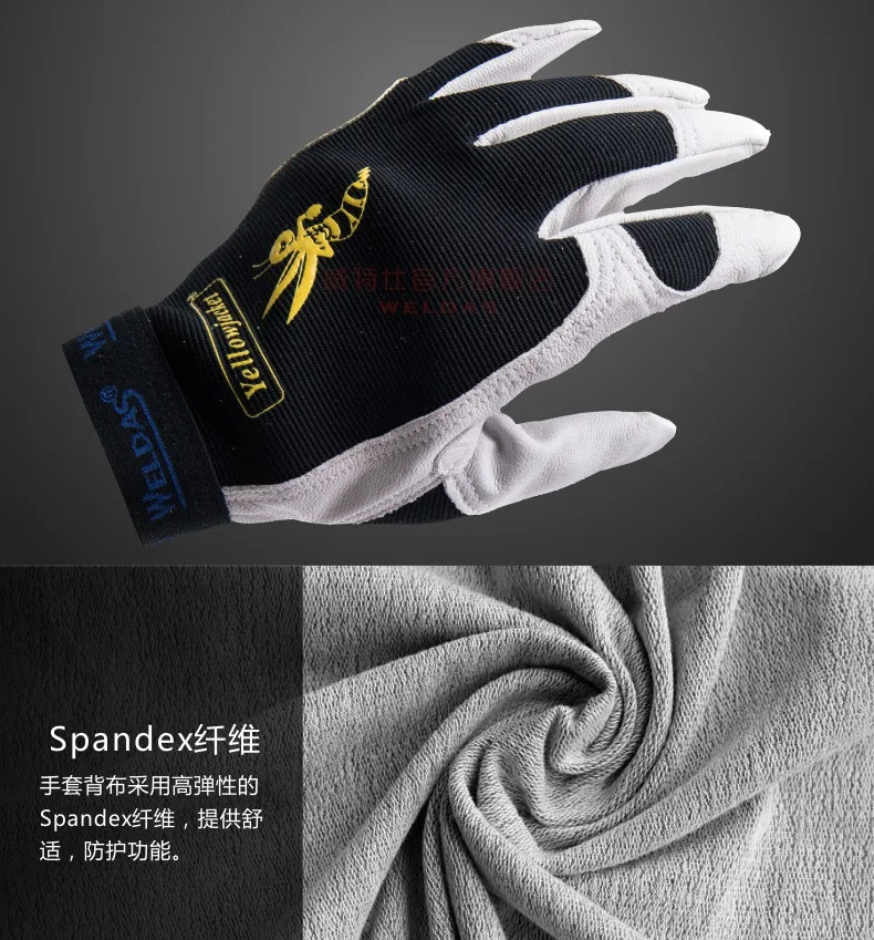 Кожаные перчатки Механика сварочные перчатки зерно козья кожа кожаные перчатки Механика рабочие перчатки