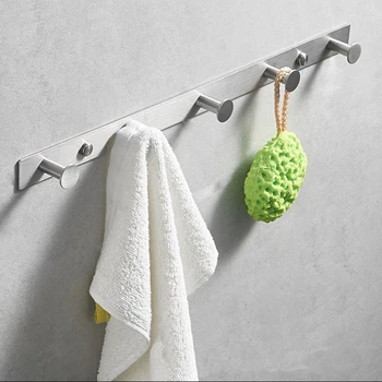 

A1 Hanger row hook wall 304 stainless steel bathroom towel rack door back hanger hook thick solid shelf wx7211630