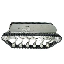T600 нержавеющая сталь танк грузовик Интеллектуальный робот шасси металлический педраил с амортизатором
