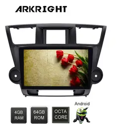 Andriod8.1 PX5 10,1 "ips Сенсорный экран DSP радио автомобиль Toyota Highlander 2009-2014 автомобиля gps Navi Wi-Fi заднего вида Камера головное устройство