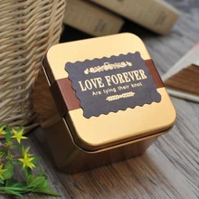 8,6x8,6x4,5 см свадебные принадлежности квадратная Шампанская баночка золотых коробок/конфетных коробок или ювелирных изделий металлический кейс