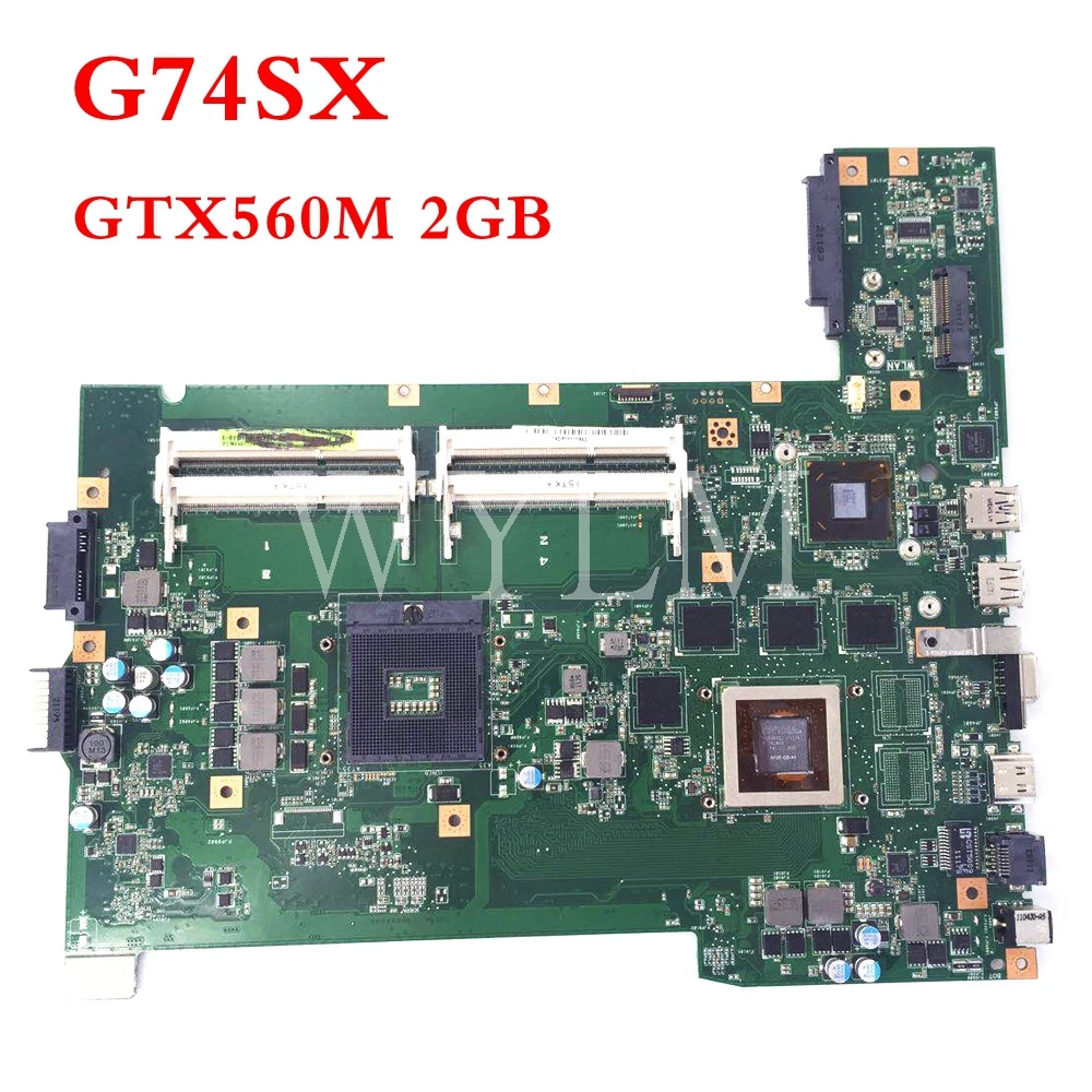 

G74SX GTX560M 2GB 2D lcd connector mainboard For ASUS G74S G74SX laptop motherboard 60-N56MB2700-B17 100% Tested free shipping