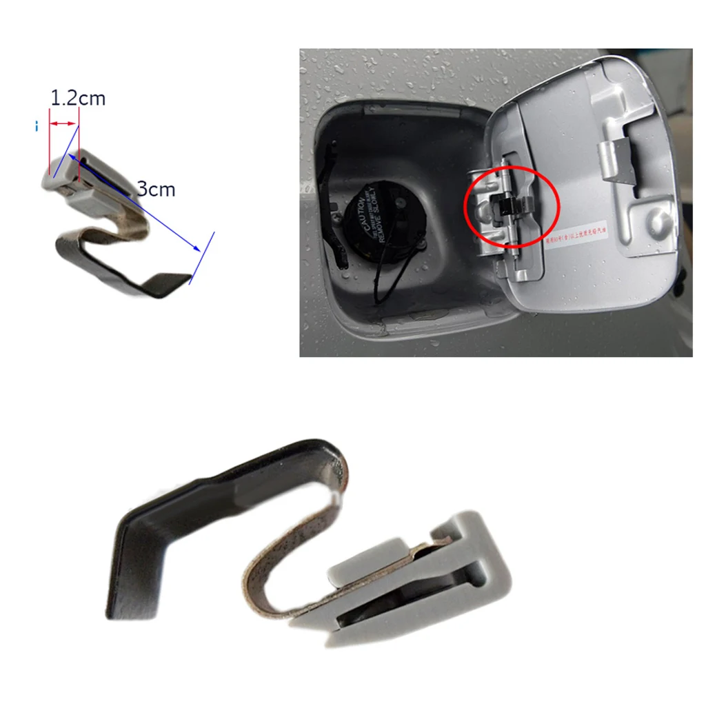 Car Fuel Spring Release Clip Door Gas Cap Fuel Lid Spring Clip Opener For Mitsubishi 3000GT/Galant/Lancer/Montero/Outlander fuel tank cap