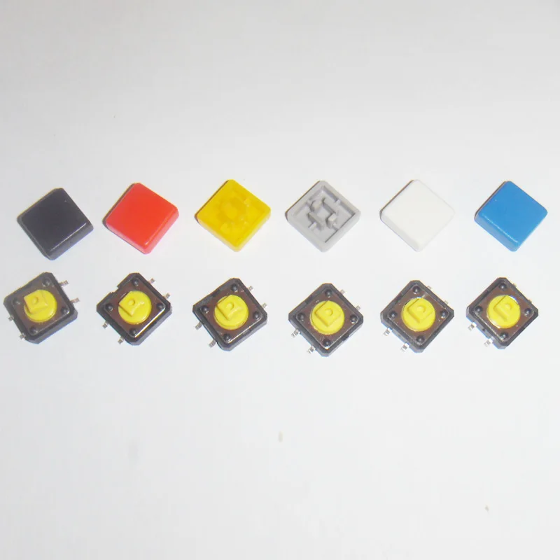 Тактильная Кнопка SMD 120 шт./лот 12*12*7 3 мм с разноцветными переключателями Tact 12x12