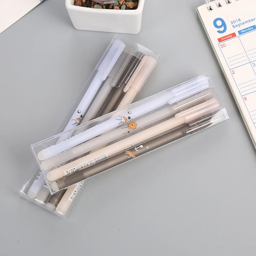 Студенческая мультяшная Милая гелевая ручка набор модные канцелярские принадлежности стираемая ручка мультфильм Маленькая свежая офисная техника
