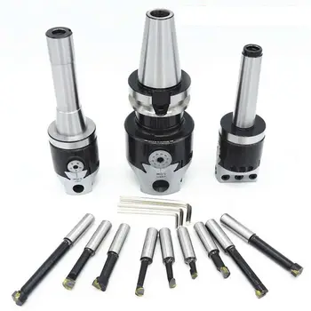 

1 Set Milling Machine Accessories Tools MT2 -M10 F1 -12 50mm Boring Head With 9pcs 12mm Boring Bars Tool