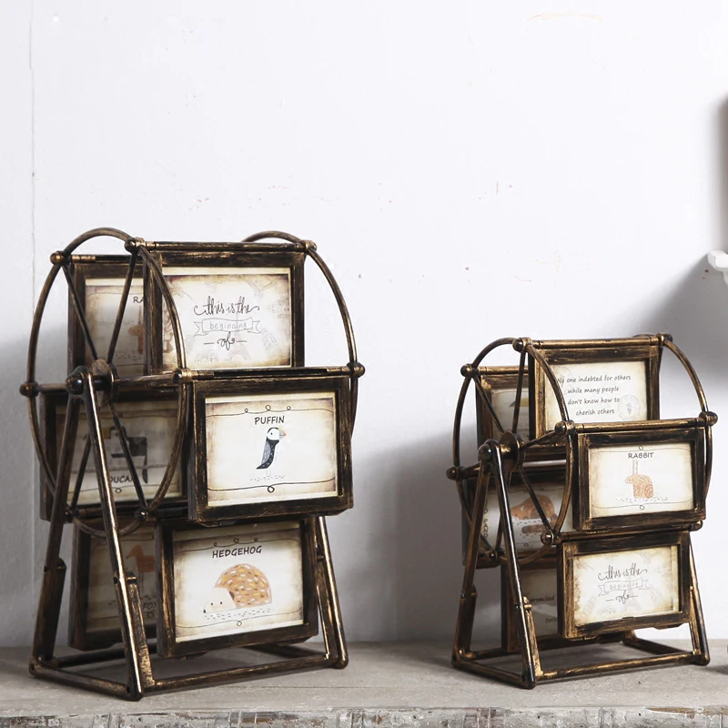 Retro rotate Resin ferris wheel Photo Frame dresses Creative Picture Wedding Gifts Decoration | Дом и сад