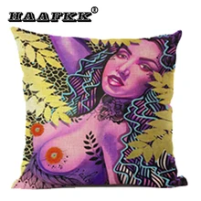Multicolored Pattern Cushion Cover Square 45x45cm Pillowcase Living Room Sofa Decorative Pillow 30x50cm Figure Pattern Pillow novelty rome colosseum pattern square shape pillowcase without pillow inner