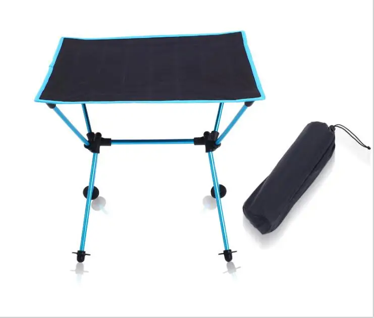 Открытый Сверхлегкий алюминиевый сплав складной стол для сада Повседневный Кемпинг Пикник Рыбалка A013 - Цвет: Синий