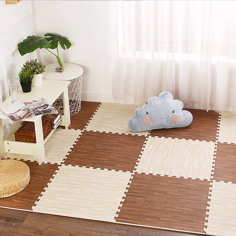 Деревянный коврик из пеноматериала Детская мозаика ползающий коврик для дома, спальни, магазина татами, гостиной, детский утепленный коврик для лазания