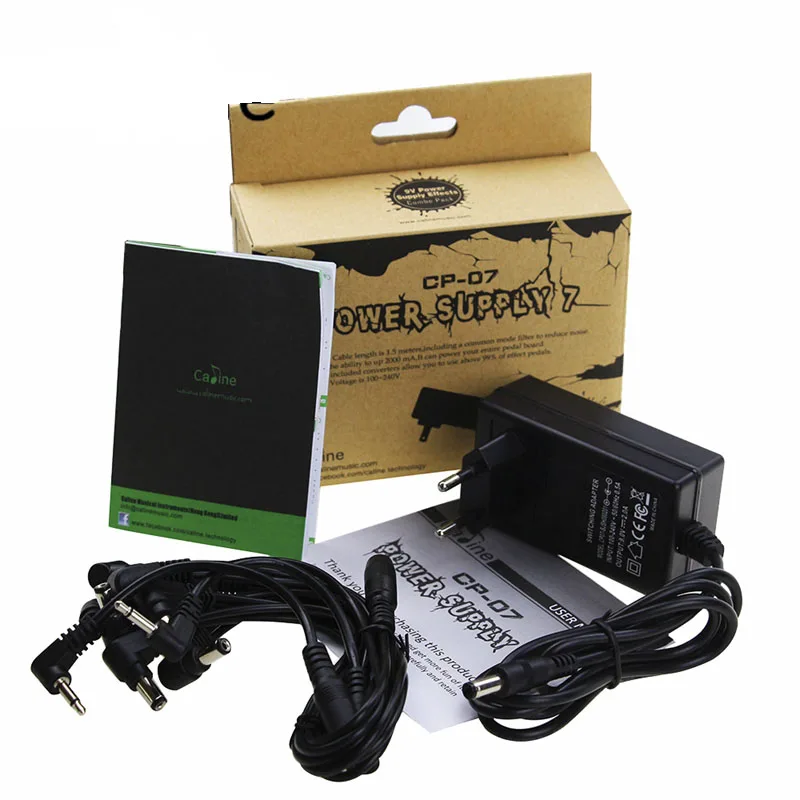 

Caline CP-07 Power Supply 9V 2A 18W Use For Guitar Effects Adapter 100-240V Input Switching Adapter Power UK AU US EU Plug