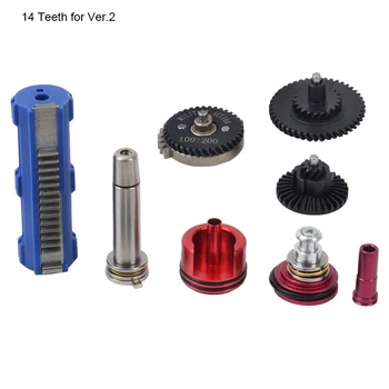 

100:200 High Speed Gear Cylinder Piston Head 14 15 Teeth Piston Nozzle Spring Guide Tune-Up Set For M4 AK series Airsoft AEG GBB