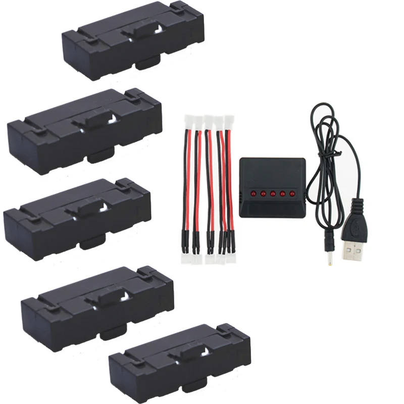 

5pcs H37 Mini Baby 3.7V 400Mah Li-Po Battery RC Quadcopter Drone with Charger and 5 Cables