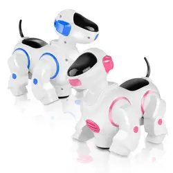 LeadingStar Дети Прекрасный Электрический робот собака музыка голос игрушка для распознавания случайный цвет