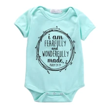 Лето очаровательны хлопок новорожденного для маленьких мальчиков девочек Unsiex короткий рукав письмо рукав боди Повседневное одежда для малышей наряды