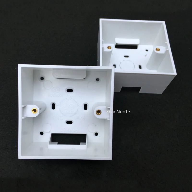

Type 86 Flame Retardant Wall Mount Switch Box PVC Bottom Box Universal Socket Switch Wall Mounting Box 86*86*45mm