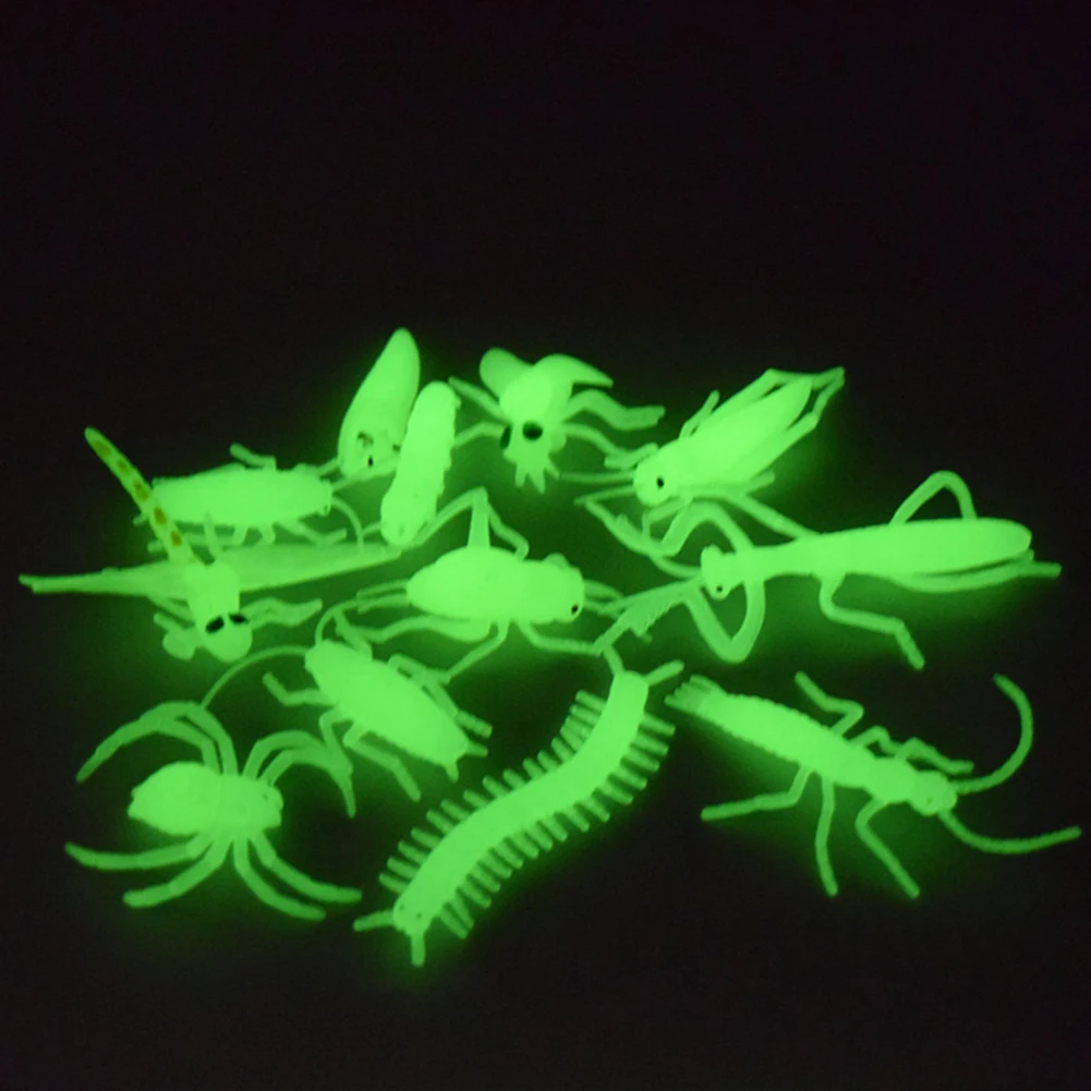 

Simulation Insect Noctilucent Insect Fluorescent Insect Luminous 12pcs Gifts Collection Educational Cool Toy Luminous Toy Party
