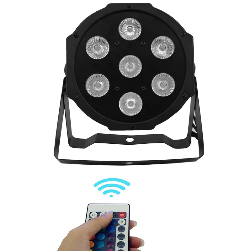 

SHEHDS Wireless Remote Control 7x12W RGBW Lighting RGBW Color Mixing Uplighting KTV Disco DJ for PARTY disco light DMX Light