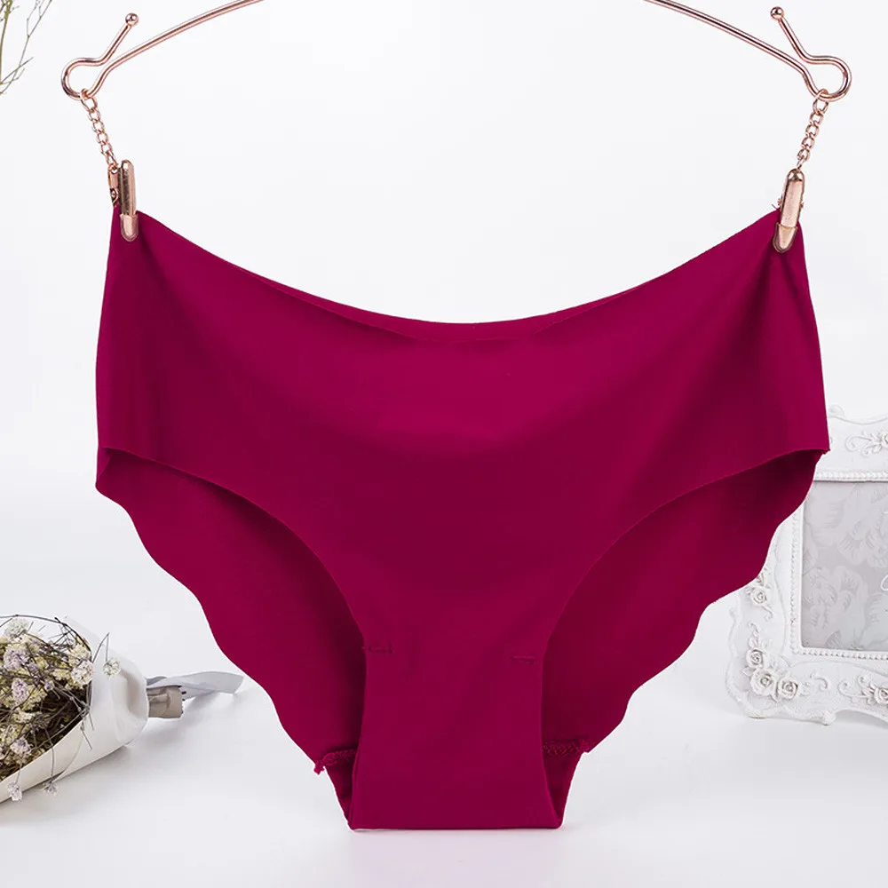 Solid Color Invisible Women Low Waist Seamless Panties Underwear Briefs For Lady Intimates calcinha #