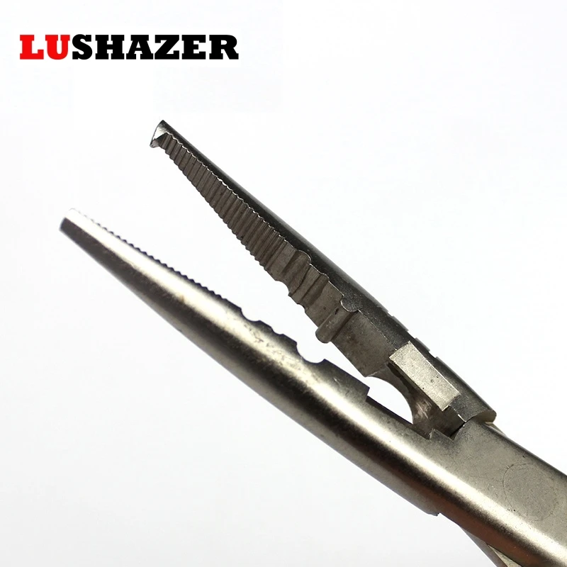 LUSHAZER كماشة صيد 18 سنتيمتر عالية الكربون الصلب معدات صيد الأسماك مع الأسود و الأخضر المطاط مقبض الصيد أداة الصيد معالجة Pesca