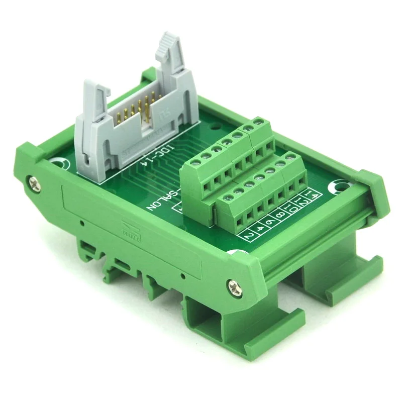 IDC 14 DIN Rail Mounted Interface Module, Breakout Board, Terminal Block.in Terminal Blocks