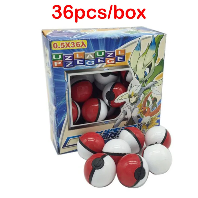 

3cm 36pcs/Set Pokemon figures cartoon Pet Elf Ball Pokeball lot Creative Model Anime Toy Master Ball Pocket Pokemon Ball