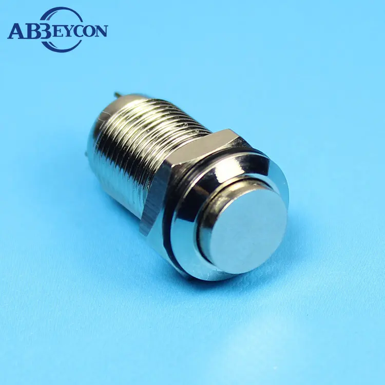 

10mm Normal Close High Round Momentary or ON OFF 1NO1NC Metal Nickel Brass 3 Pin NC Push Button Switch