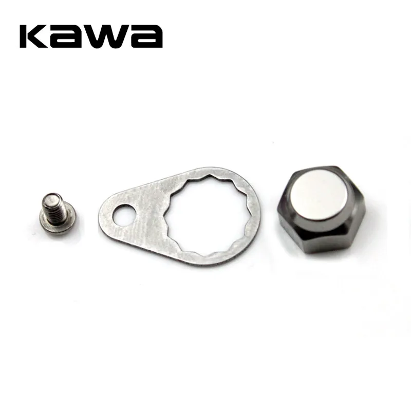 KAWA Crank Nut and Screw and Plate for fishing reel, Left Handle and Right  hand Screw Cap for Daiwa ABU Reel