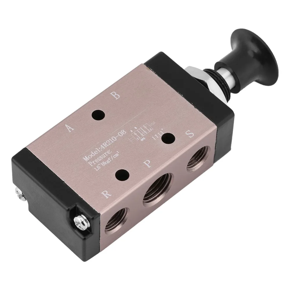 1Pcs Manual Valve 4R210 08 Hand Push Pull Control Pneumatic Air Valve 3