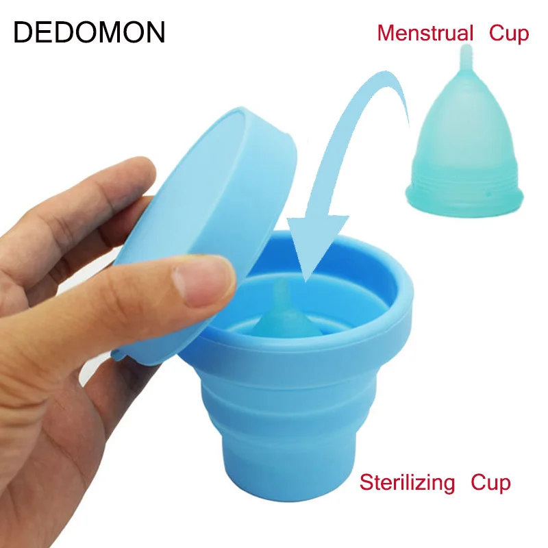 

Menstrual Sterilizing Cup Collapsible Silicone Cup flexible to clean Menstrual Cup Recyclable Camping Foldable Sterilizer Cup