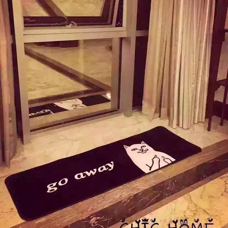 Cool Area Rug Roselawnlutheran 65x185cm Cool Cat Kitchen Mat Bedroom Suede Rug And Carpets Absorb Water Carpet Cloakroom Area
