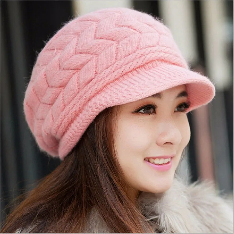 Buy Winter Ladies Knitted Hat Women's Winter Caps Warm