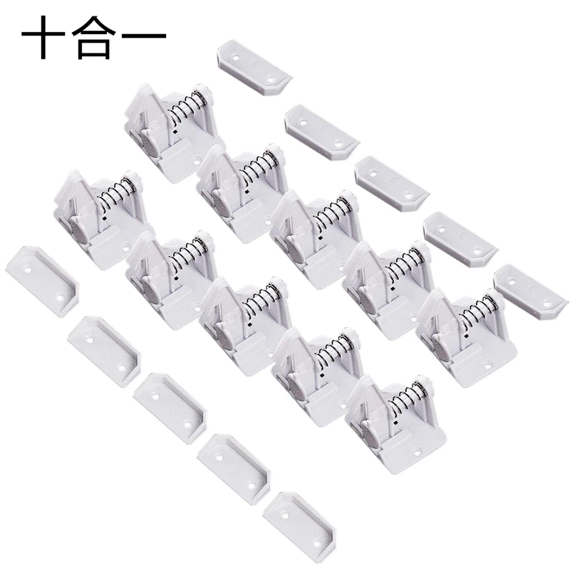 

10 Pack Invisible Child Safety Locks, Invisible Drawer Lock with 3M Adhesive Upgrade Children's Multi-Function Safety Lock Chi