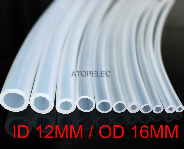 

1M Food Grade Soft Silicone Hose Tube Pipe ID_12mm OD_16mm Clear
