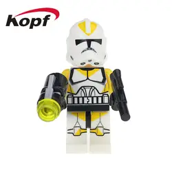 Одной продажи Wars желтый Утапау Clone Trooper Commander Gree Кирпичи Строительные блоки коллекция игрушек для детей подарок XH 627