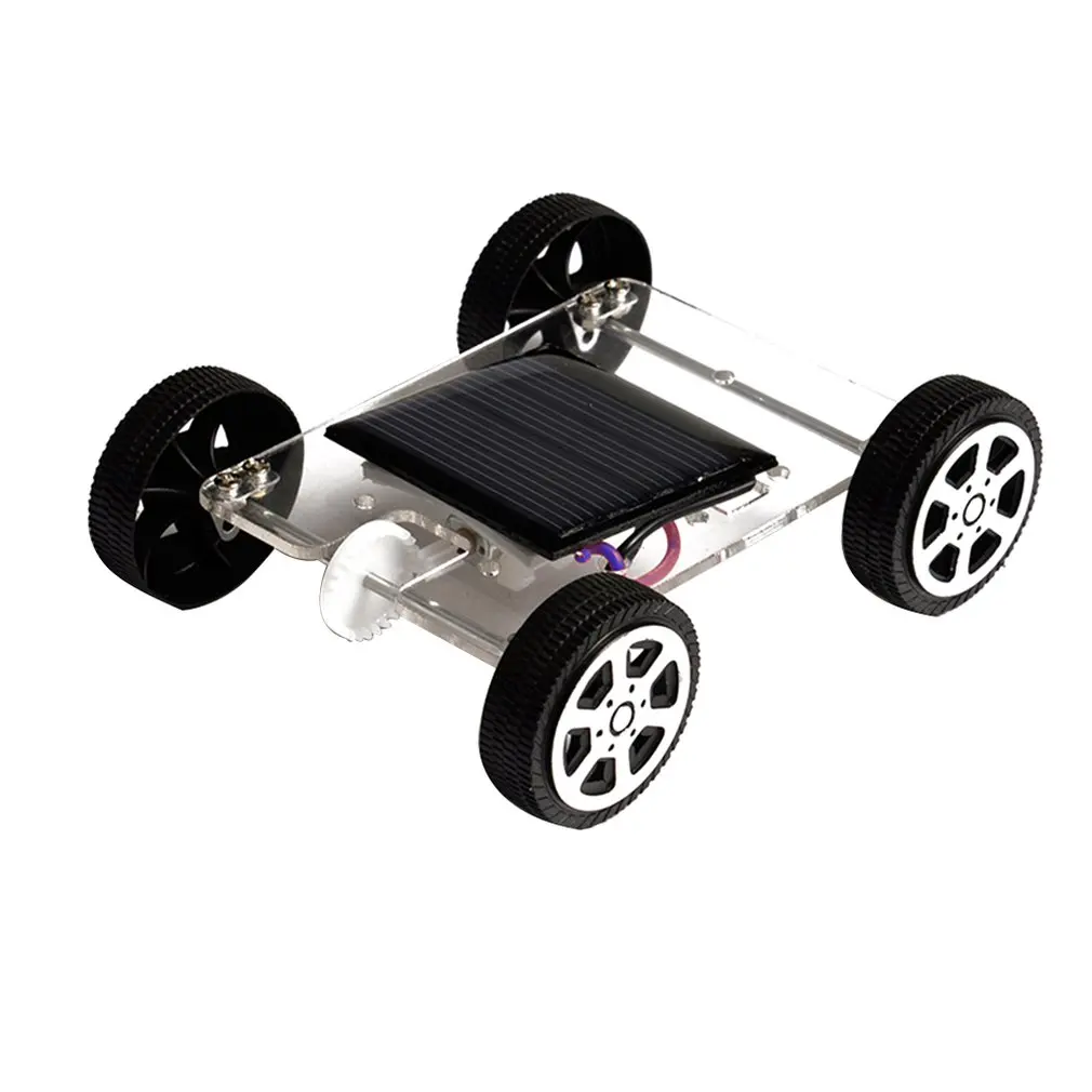 DIY ветер вверх солнечная игрушка сборный автомобиль игрушки питание