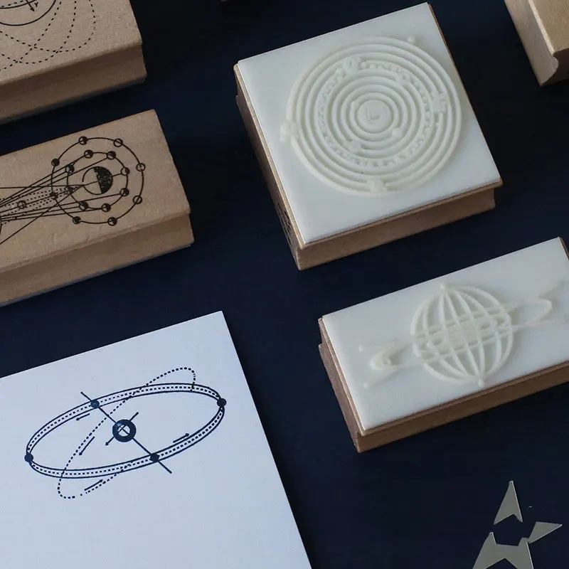 

Universe Series Stamps for Scrapbooking Wood and Rubber Stamps DIY Craft Clear Stamp Star and Galaxy Stamp