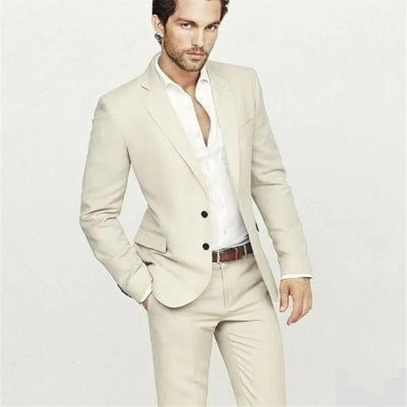 the new arrival cream colored leisure suit lapel two buttons of the
