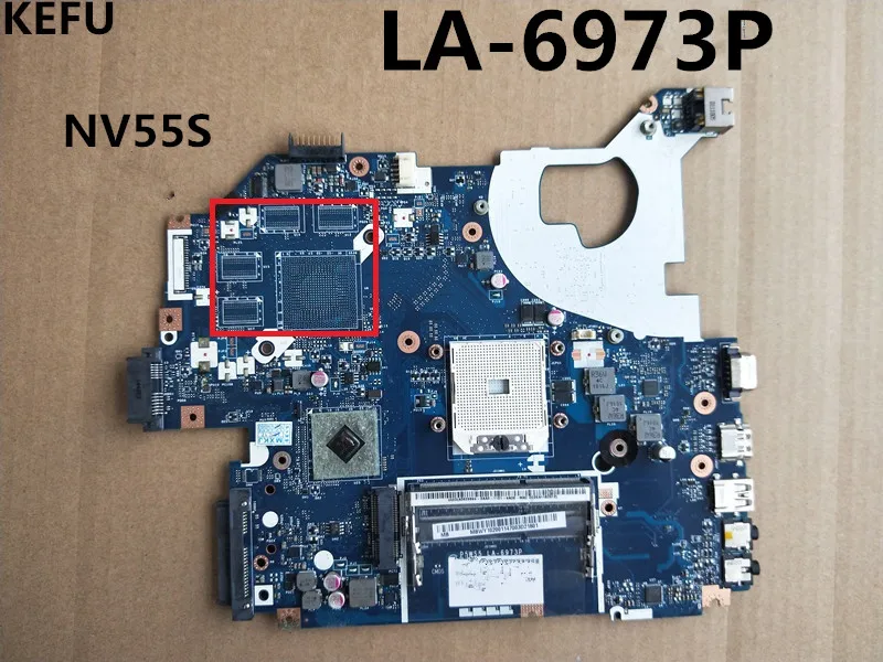 KEFU LA-6973P подходит для acer NV55S ноутбук LA-6973P материнская плата LA-6973P DDR3 Материнская плата протестирована
