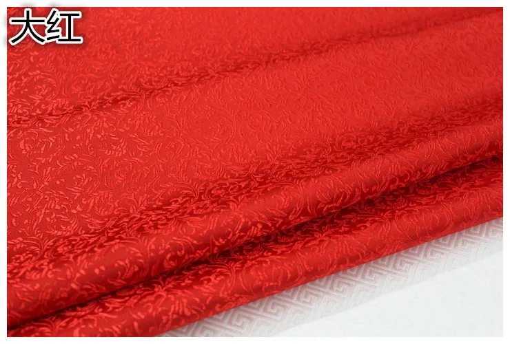 Сделай Сам обрезать китайский костюм Cos дамасский Атлас жаккард шелковая парча ткань солода для китайского Cheongsam монгольского платья - Цвет: Red
