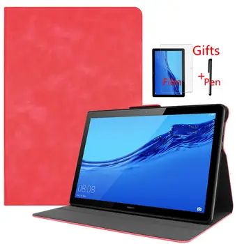 

Magnetic Premium PU Leather Funda Capa Case for Huawei MediaPad T5 10 AGS2-W09/L09/L03/W19 10.1 inch Tablet Cover+Gifts